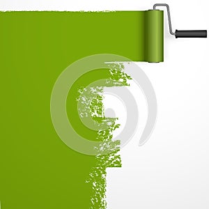 repainting with paint roller