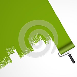 repainting with paint roller