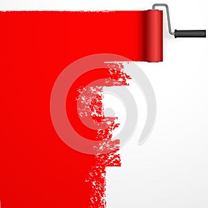 repainting with paint roller