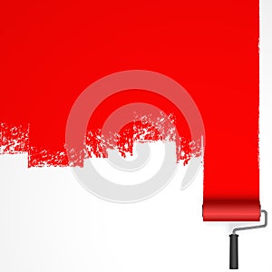 repainting with paint roller