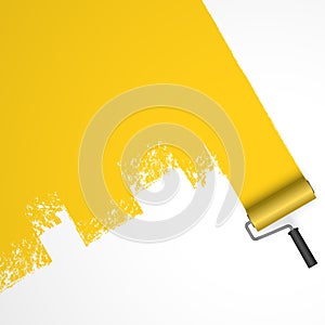 repainting with paint roller