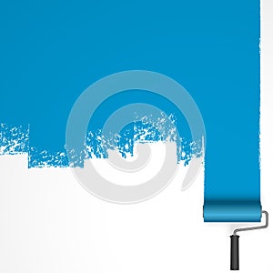 repainting with paint roller