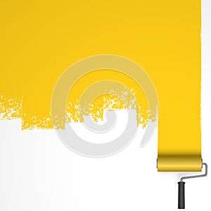 repainting with paint roller