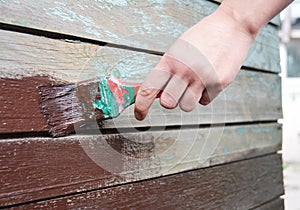 Repainting Wooden Old Surface