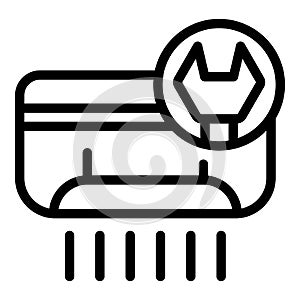 Repair air conditioner compressor icon, outline style