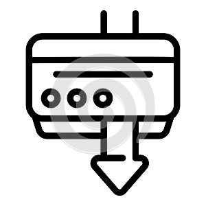 Repair air conditioner pump icon, outline style