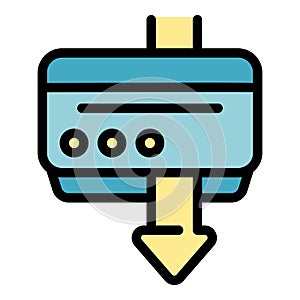 Repair air conditioner pump icon vector flat