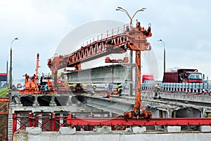Repair of the automobile bridge over the railway