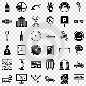 Repair car repair icons set, simple style