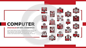 repair computer pc service landing header vector
