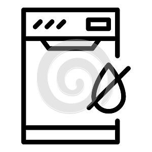 Repair dishwasher no water icon, outline style