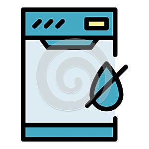 Repair dishwasher no water icon vector flat