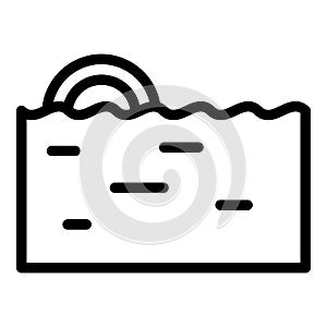 Repair dishwasher water fill icon, outline style