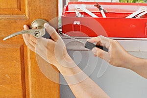 Repair door knobs, wooden doors, metal knobs, repair damaged doors Home repair company Fixing old doors