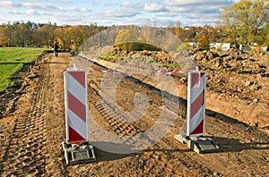 Repair of gravel road.