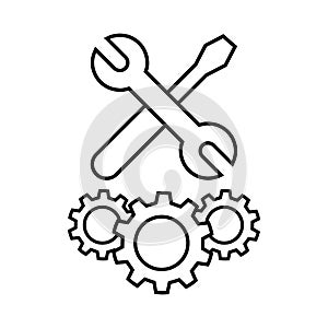 Repair icon vector. Fix illustration sign. Mend symbol. Update logo.