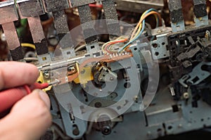 Repair and maintenance of electronic devices.