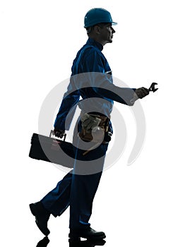 Repair man worker silhouette