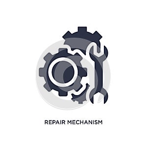 repair mechanism icon on white background. Simple element illustration from mechanicons concept