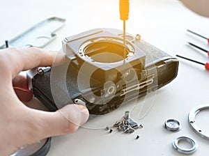 Repair of the old film camera