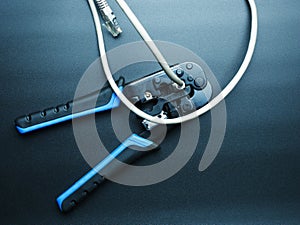 Repair process of rj45 cable connection.