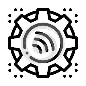 Repair radio signal icon vector outline illustration