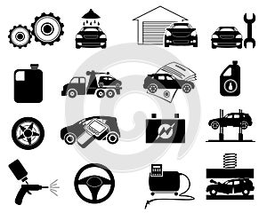 Repair service icon set