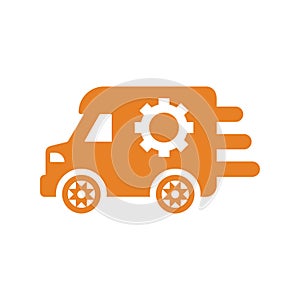 Repair service, transportation, emergency car icon