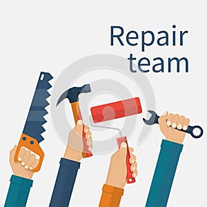 Repair team concept.