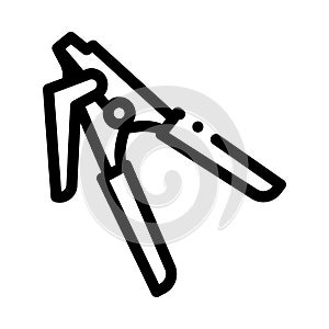 repair tool optical fiber black icon vector illustration