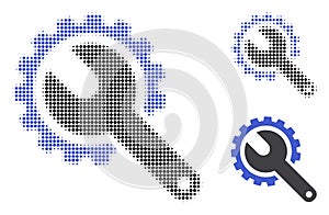 Repair Tools Halftone Dotted Icon