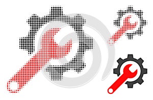 Repair Tools Halftone Dotted Icon
