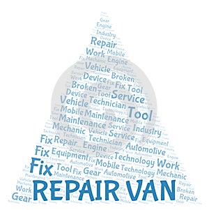 Repair Van word cloud