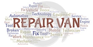 Repair Van word cloud