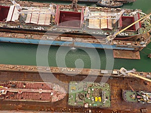 Repair vessels hull  ship, tanker in shipyard