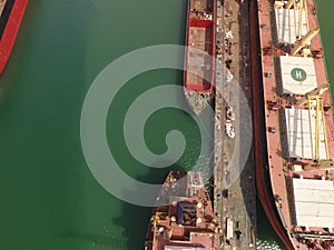 Repair vessels hull  ship, tanker in shipyard