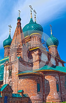Repairing church near Yaroslavl