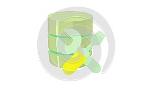 Repairing database icon animation