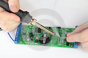 Repairing electronic board with reek photo