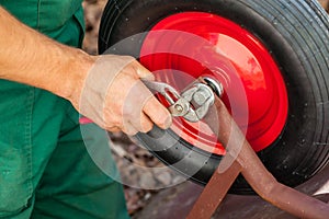Repairing a wheelbarrow