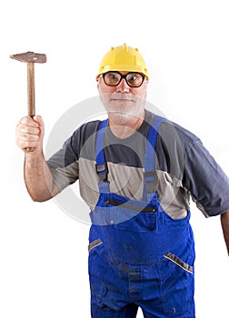 Repairman with hammer