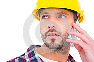 Repairman on the phone