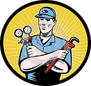 Repairman plumber technican photo