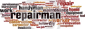 Repairman word cloud