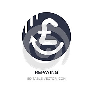 repaying icon on white background. Simple element illustration from UI concept