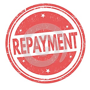 Repayment sign or stamp photo