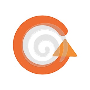 Repeat arrow to right direction flat style icon vector design