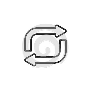 Repeat button line icon
