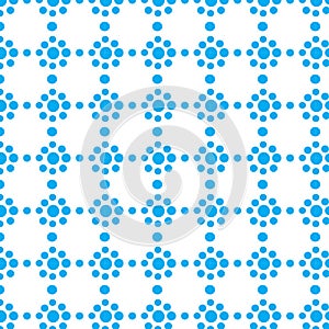 Repeat dot blue geometric color dots circles flower abstract vector pattern