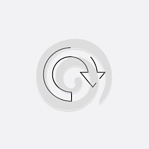 repeat icon, vector illustration. flat line icon